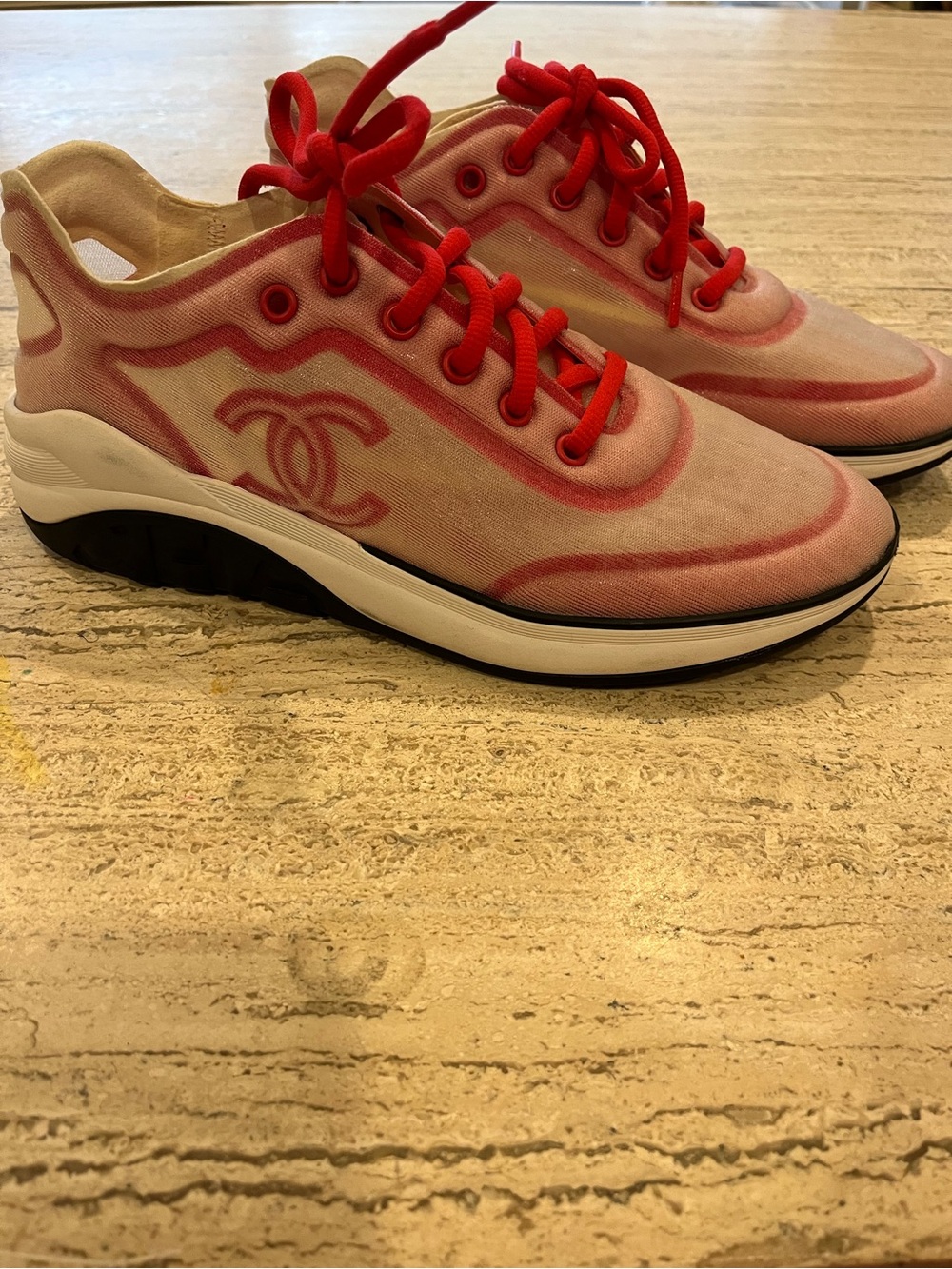 CHANEL Pink Sneakers